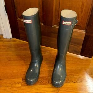 Hunter original tall gray rain boots